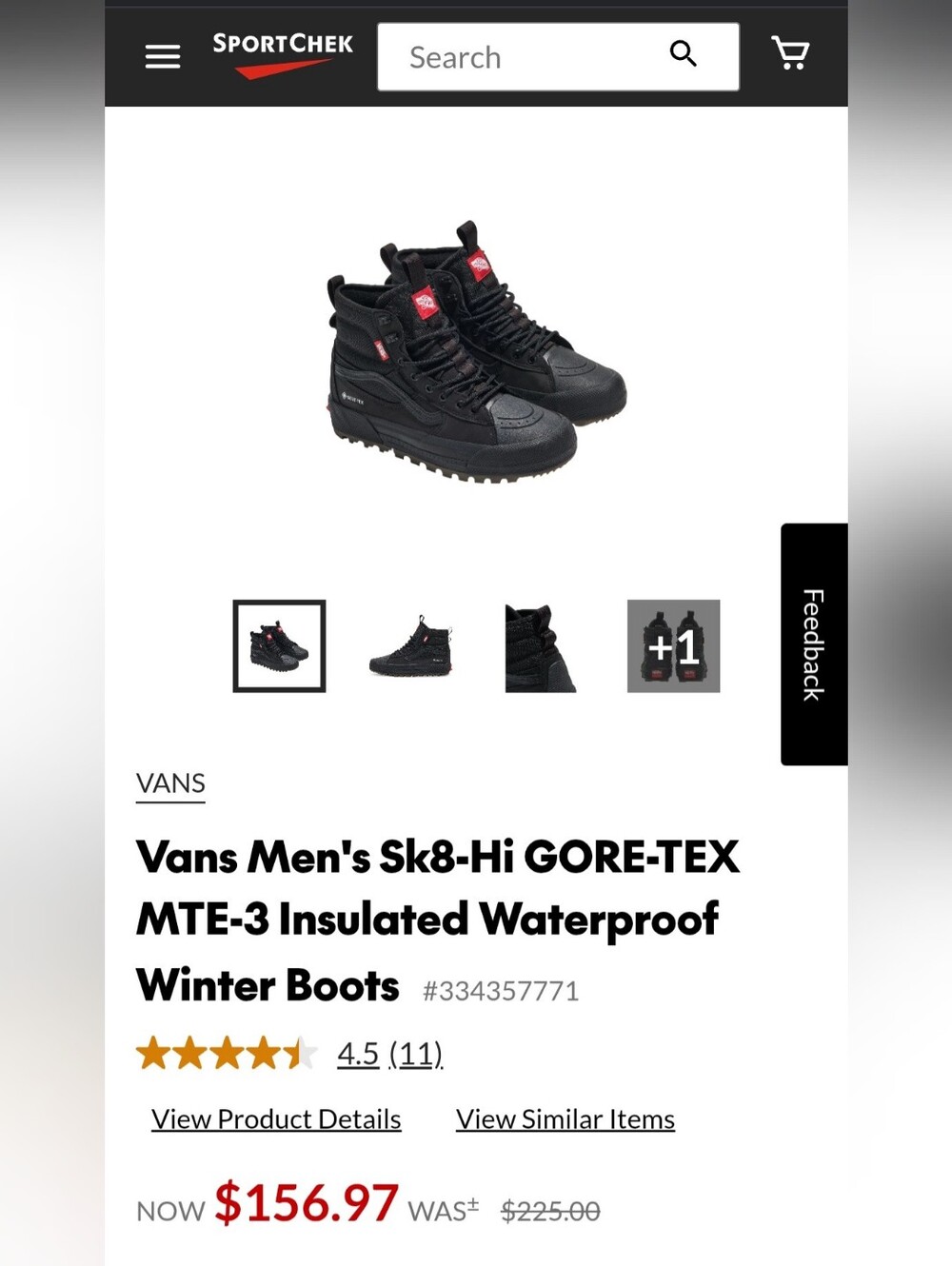 Vans Men's Sk8-Hi GORE-TEX Black Winter Boots